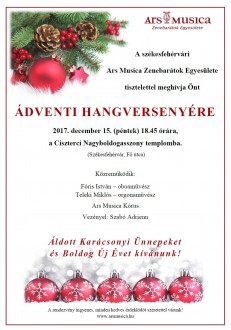 Adventi hangverseny lesz pénteken az Ars Musica Kórussal